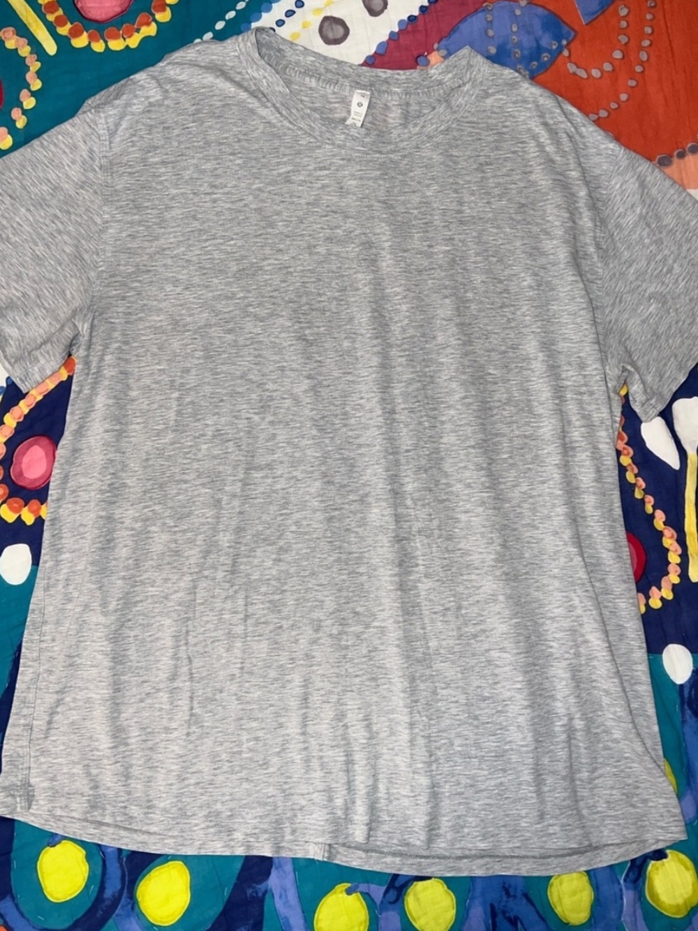 Lululemon All Yours Tee T-shirt Heathered Core Light Grey HCOR Vitasea Size 12